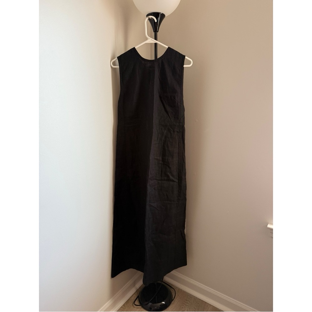 100% LINEN MIDI DRESS